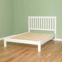 Cornish White Double Bed Frame - Lifestyle side view