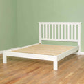Cornish White King Size Bed Frame - Lifestyle side view