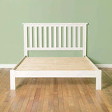 Cornish White King Size Bed Frame - Lifestyle front view
