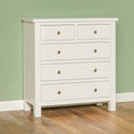 Cornish White Chest of Drawers - Lifestyle side view