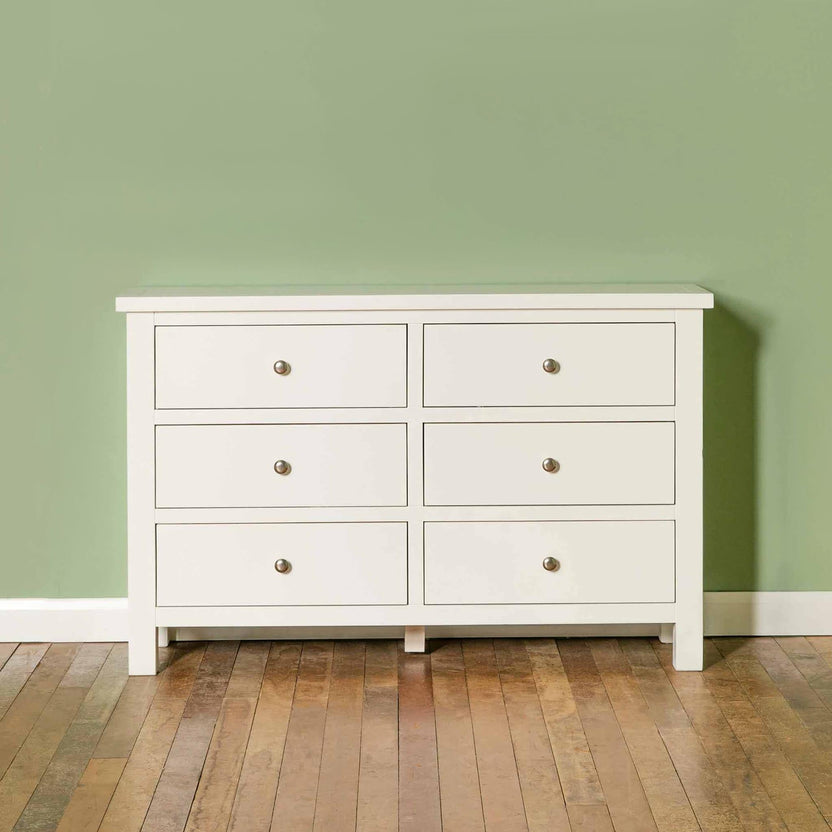 Cornish 6 Drawer Chest Grey, White, Black Roseland Roseland Furniture