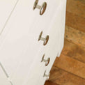 Close up of drawers on The Cornish White Wooden Tallboy Chest of Drawers