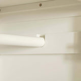 Close up of clothes rack on The Cornish White Wooden Double Wardrobe