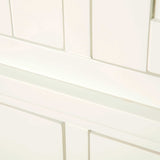 Close up of cross section on The Cornish White Large 3 Door Wardrobe