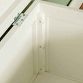 Internal view of The Cornish White Ottoman Blanket Box