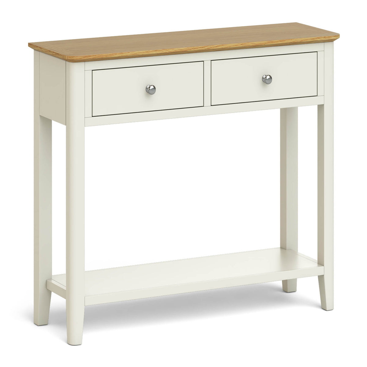 The Windsor Cream Painted Console Table with Storage Drawers from Roseland Furniture