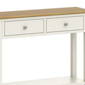 The Windsor Cream Painted Console Table with Storage Drawers - Close Up of Drawer Fronts