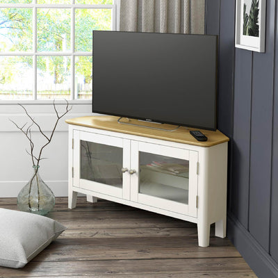 Windsor Ivory 95cm Corner TV Stand