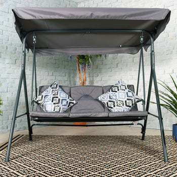 Cairo Grey 3 Seater Swing Seat