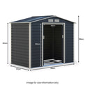 Cambridge 7 x 4.2ft Galvanised Steel Shed dimensions