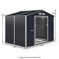 Cambridge 9 x 10 ft Galvanised Steel Shed dimensions