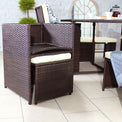 Cannes Brown 8 Seater Rattan Cube Dining Set