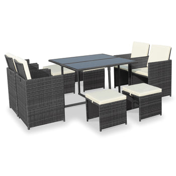 Cannes 8 Seater Rattan Cube Dining Set