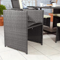 Cannes Grey 8 Seater Rattan Cube Dining Set