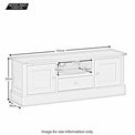 Chichester 135cm TV Stand - Size Guide