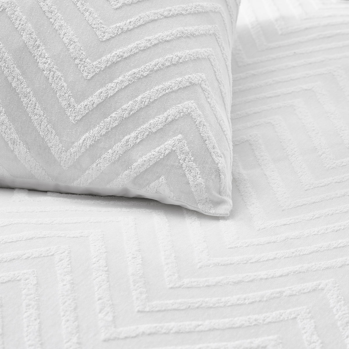 Chevron Tufted Cotton Duvet Set