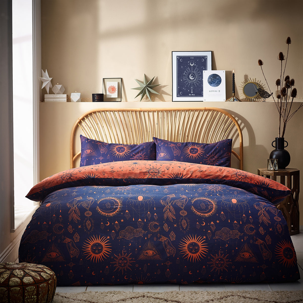 Nunki Duvet Set | Single | Bronze/Navy