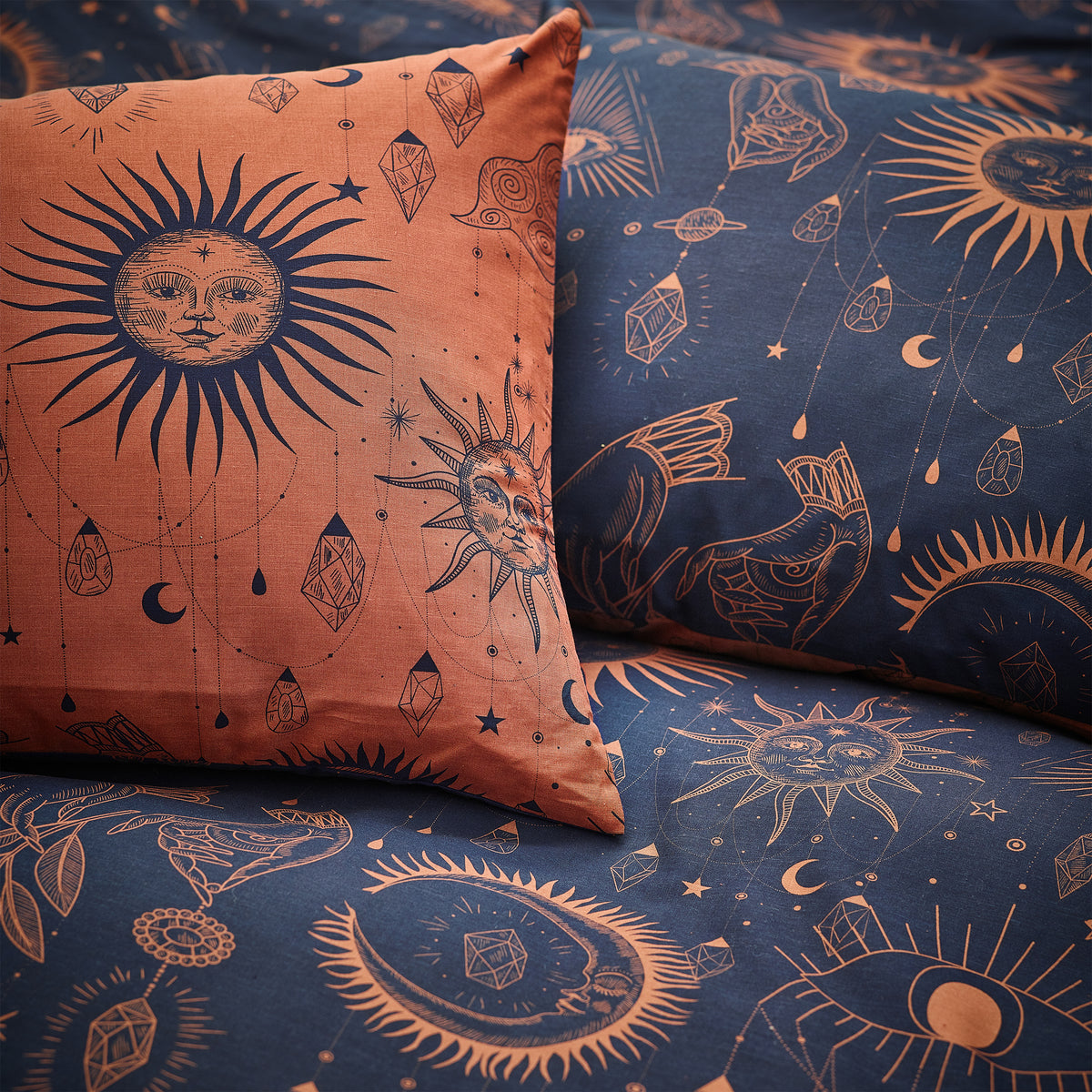 Nunki Duvet Set | Single | Bronze/Navy