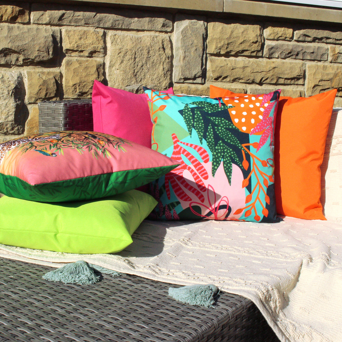 Coralina 43cm Reversible Outdoor Polyester Cushion