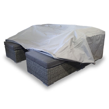 Double Sunlounger Grey Outdoor Furniture Heavy Duty Cover
