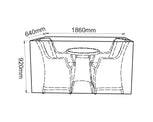 Bistro Set Grey Outdoor Furniture Heavy Duty Cover