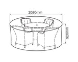4 Seater Round Grey Outdoor Furniture Heavy Duty Cover
