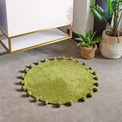 Circle Pom Pom 70cm Cotton Bath Mat