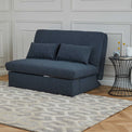 Camille Dark Grey Textured Weave Pull Out Sofa Bed