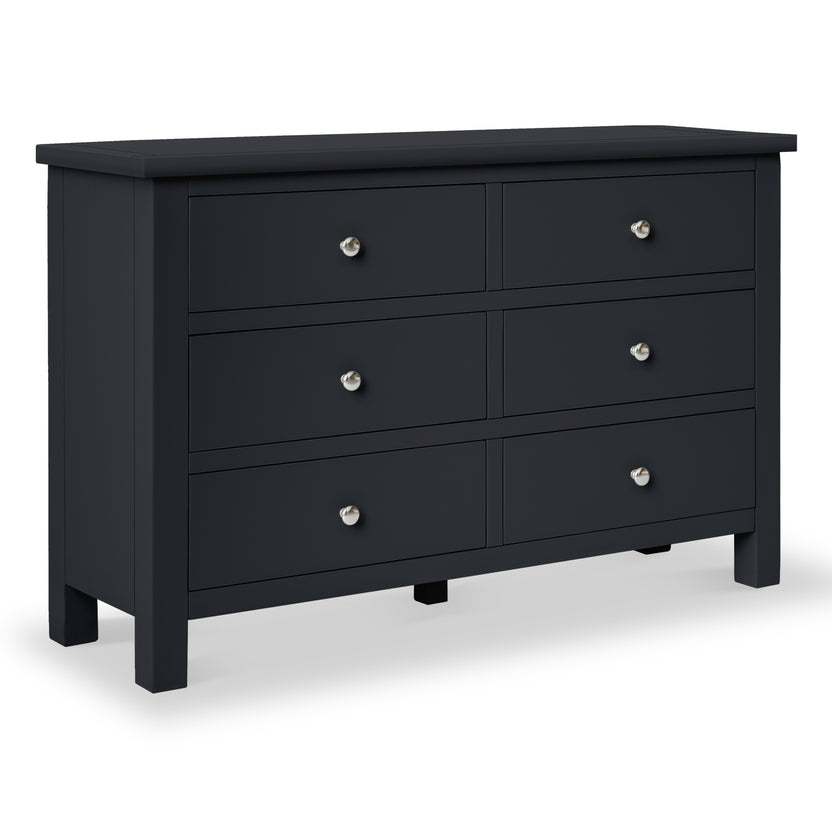 Cornish 6 Drawer Chest Grey, White, Black Roseland Roseland Furniture