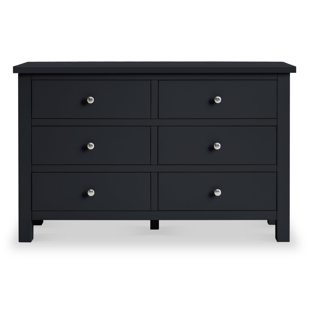 Cornish Black Chest of 6 Drawers