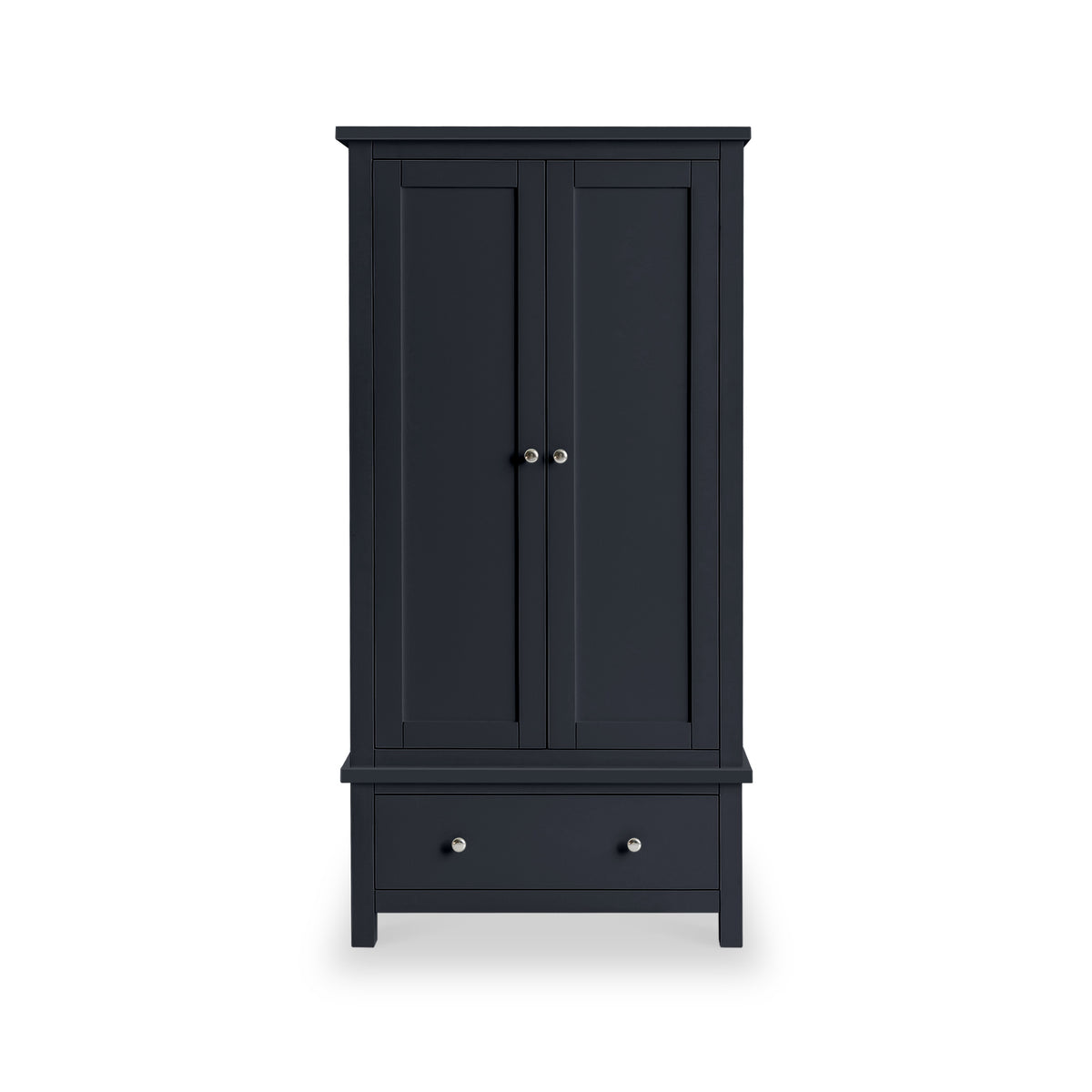 Cornish Black 2 Door Wardrobe from Roseland Furniture
