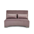 Cortez Dusky Pink Velvet Upholstered Pull Out Sofa Bed from Roseland Furniture