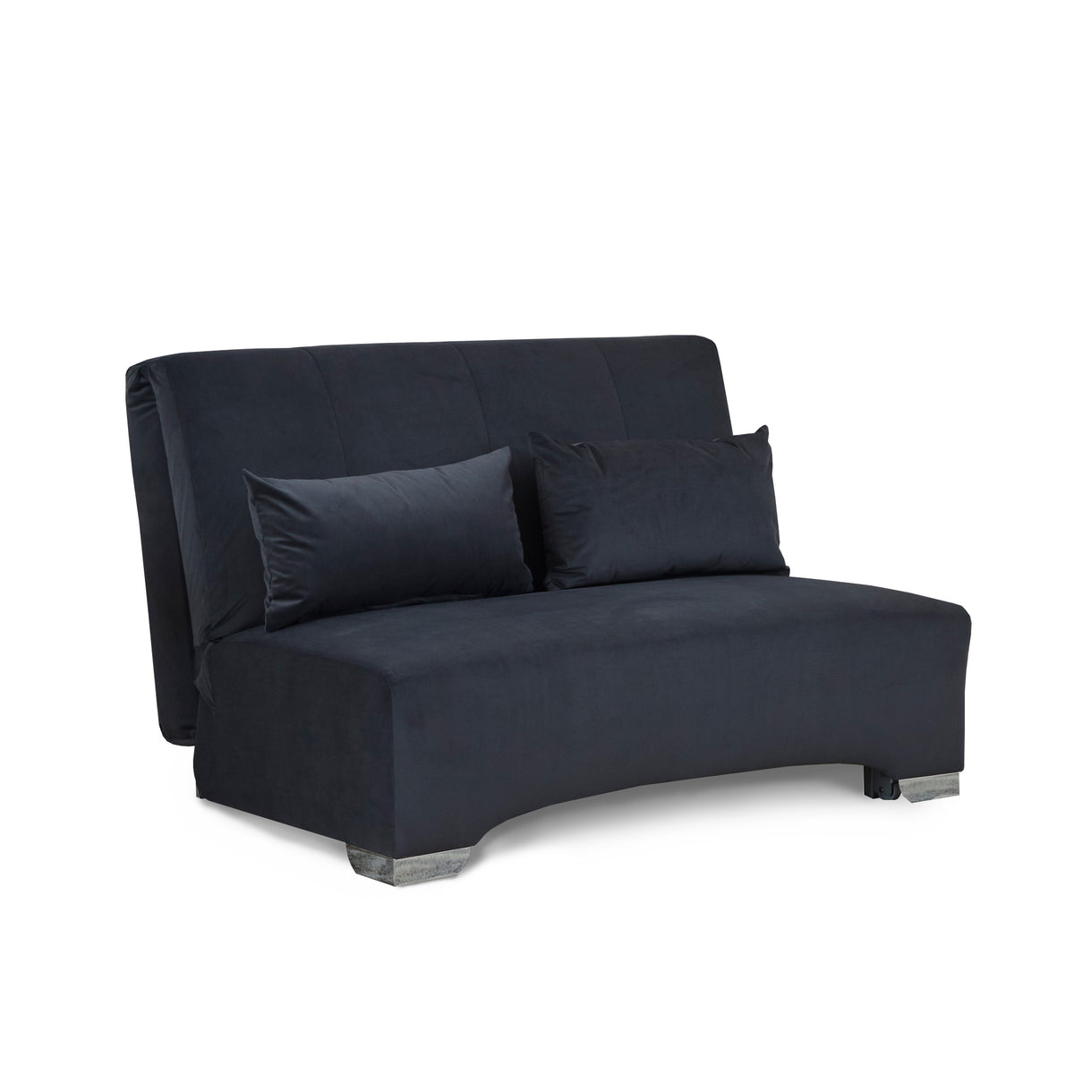 Cortez Grey Velvet Upholstered Pull Out Sofa Bed from Roseland Furniture
