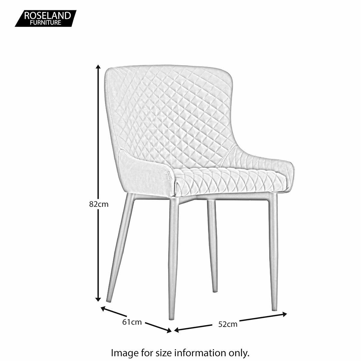 Brooklyn Dining Chair - Size Guide