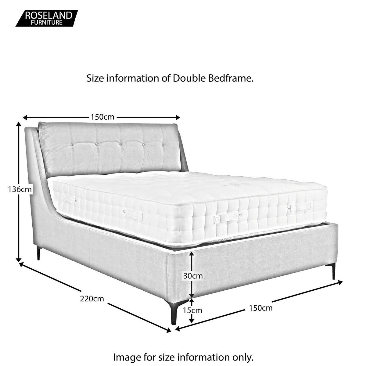Oliver Double Bed - Size Guide