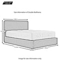 Sofie Double Size Bed Frame - Size Guide