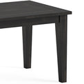 Elise Noir Black Acacia Wood Coffee Table close up of table top