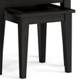 Elise Noir Black Nest of Tables Set close up of smaller nested table