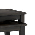 Elise Noir Black Nest of Tables Set close up of table edge