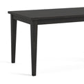 Elise Noir Black Acacia 150cm Fixed Dining Table close up of legs