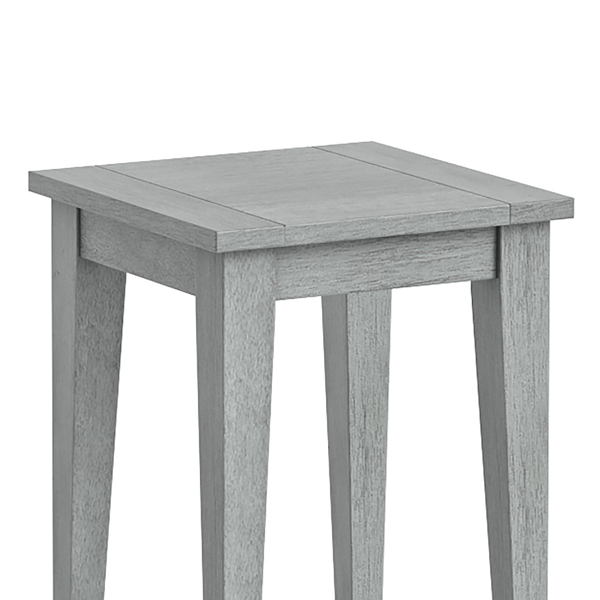 Elise Gris Grey Wooden Sofa End Table close up of table top 