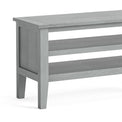 Elise Gris Grey Acacia 90cm TV Unit close up of wooden table top