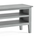 Elise Gris Grey Acacia 90cm TV Unit close up of the shelves and legs