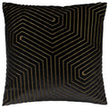 Evoke Geometric 45cm Polyester Velvet Cushion