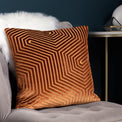 Evoke Geometric 45cm Polyester Velvet Cushion