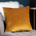 Evoke Geometric 45cm Polyester Velvet Cushion