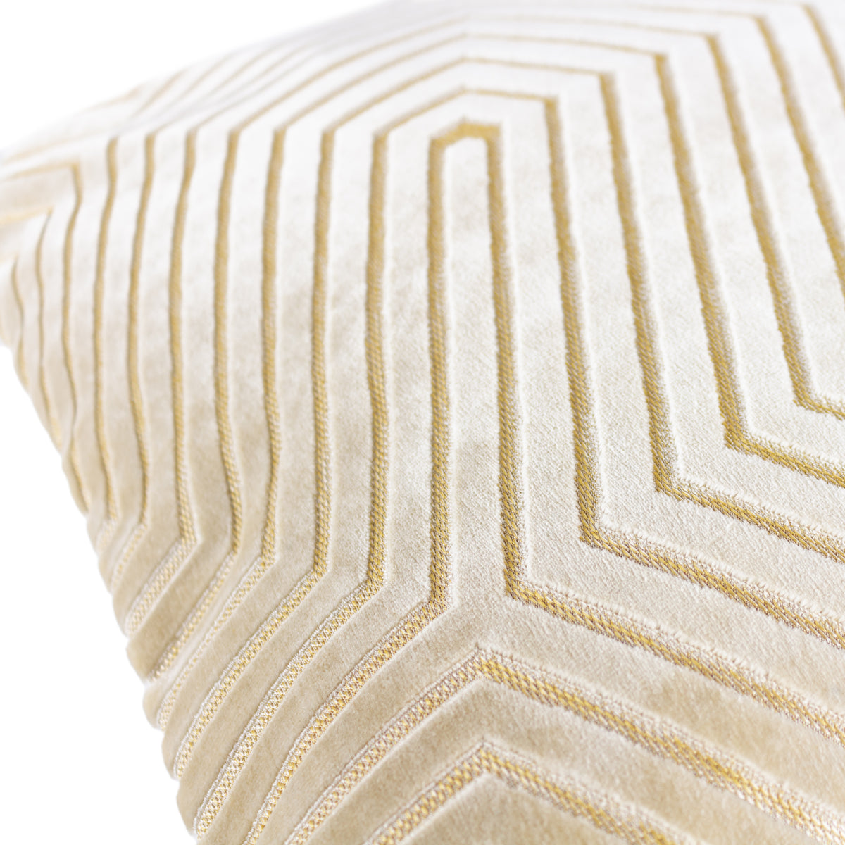 Evoke Geometric 45cm Polyester Velvet Cushion