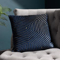 Evoke Geometric 45cm Polyester Velvet Cushion