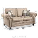Edward Faux Leather 2 Seater Sofa dimensions