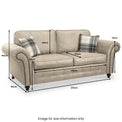 Edward Faux Leather 3 Seater Sofa dimensions